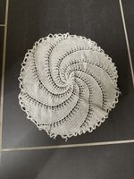 Handgemachte Häkeldecke, rund, Vintage Look