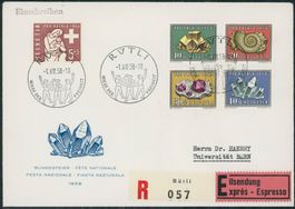 1958 - Pro Patria - Brief - 1. August Rütli - Haerry