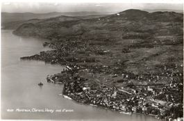 Montreux,Clarens,Vevey vus d'avion