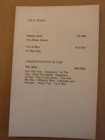 Dischi in vinile: The Who – Nuovo (secondo la descrizione) da Aarwangen venduto da Jukebox3 1