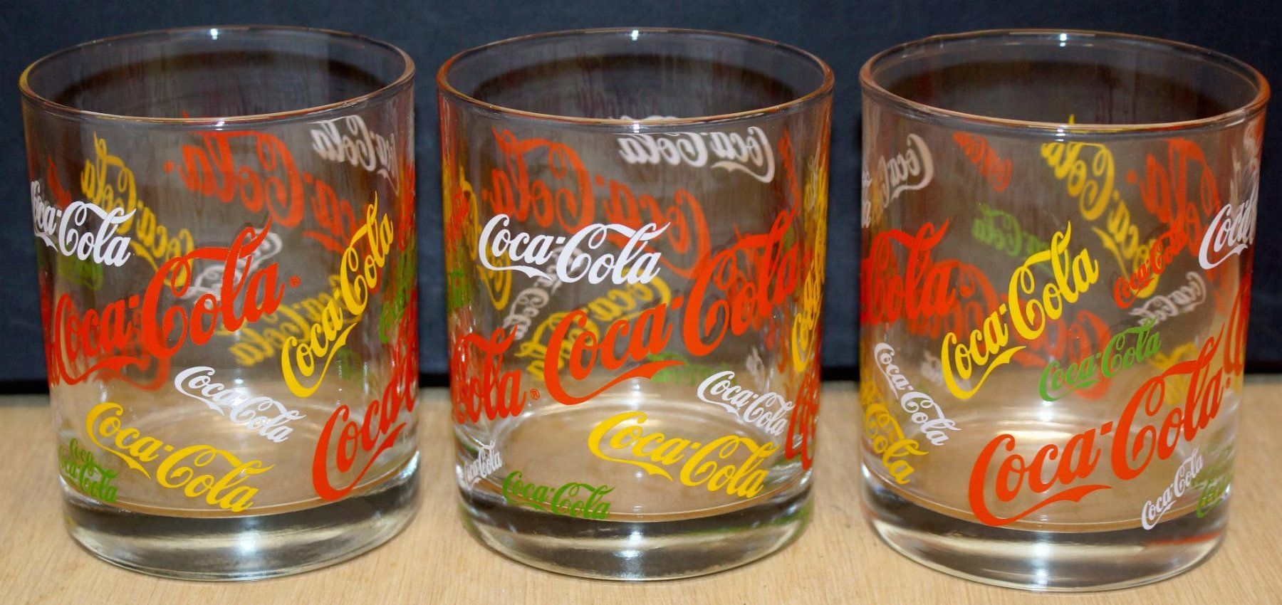 Coca-Cola Bicchieri: 3 alte  Coca-Cola Whisky Gläser – Nuovo (secondo la descrizione) da Pfäffikon ZH venduto da Colacity