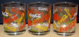 3 alte  Coca-Cola Whisky Gläser