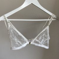 ETAM Damen Bralette Spitze weiss mit Stickerei guter Zustand
