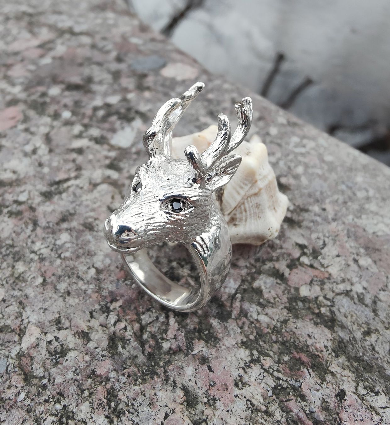 Anelli: Origineller Rentier Ring aus Silber 925 – Nuovo e nell'imballaggio originale da Rümlang venduto da 21f 2