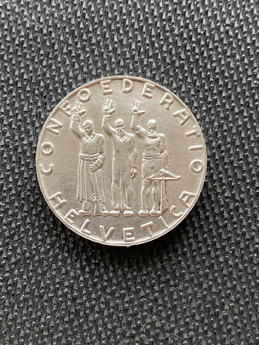 Tutti le monete: Monnaie commém. 5.- Fr de 1941 argent – Nuovo (secondo la descrizione) da Corsier-sur-Vevey venduto da Ginoarturo
