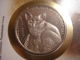 Schöne Tiermedaille "Senegal Galago, Halbaffen " 2015, WWF,