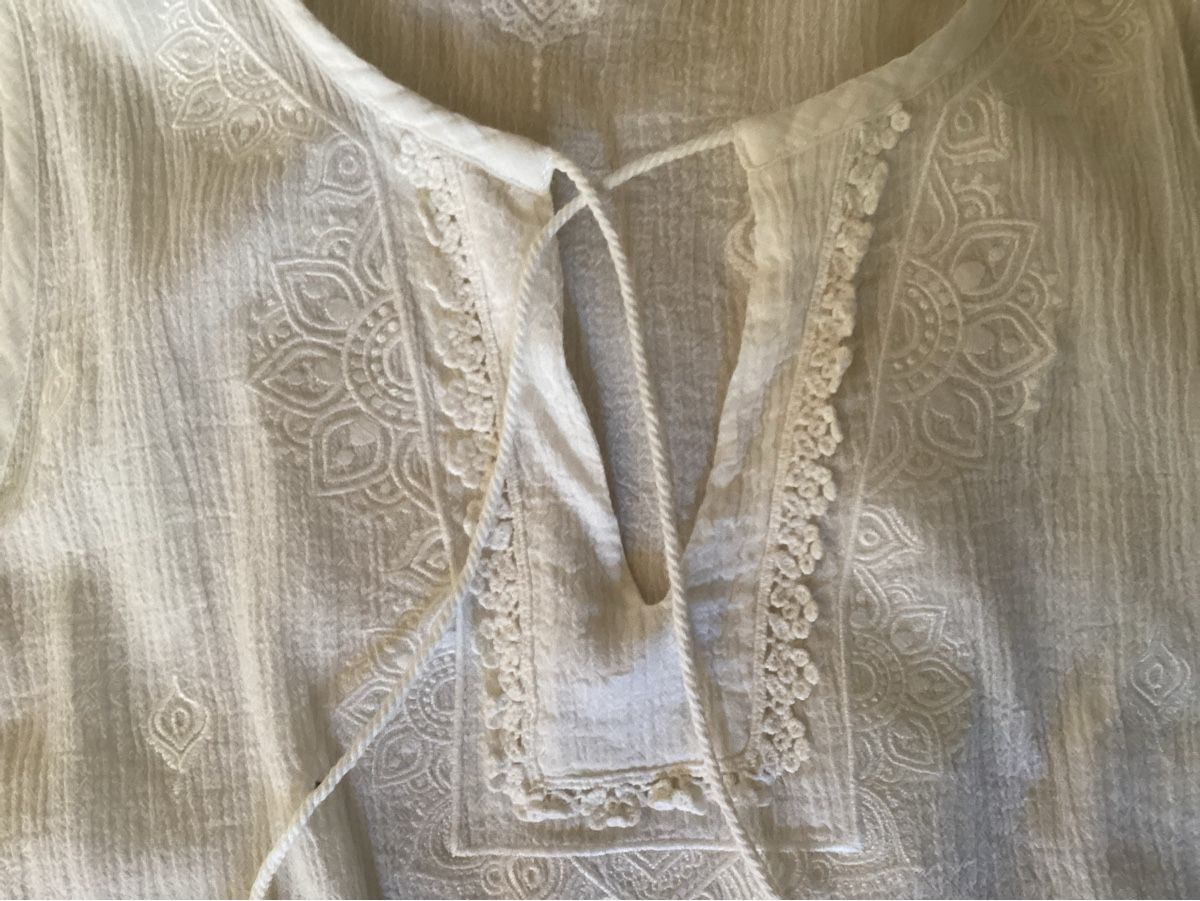 Nile Top: Nile Atelier Bluse Weiss Grösse XS – Usato da Steckborn venduto da smilla70 3
