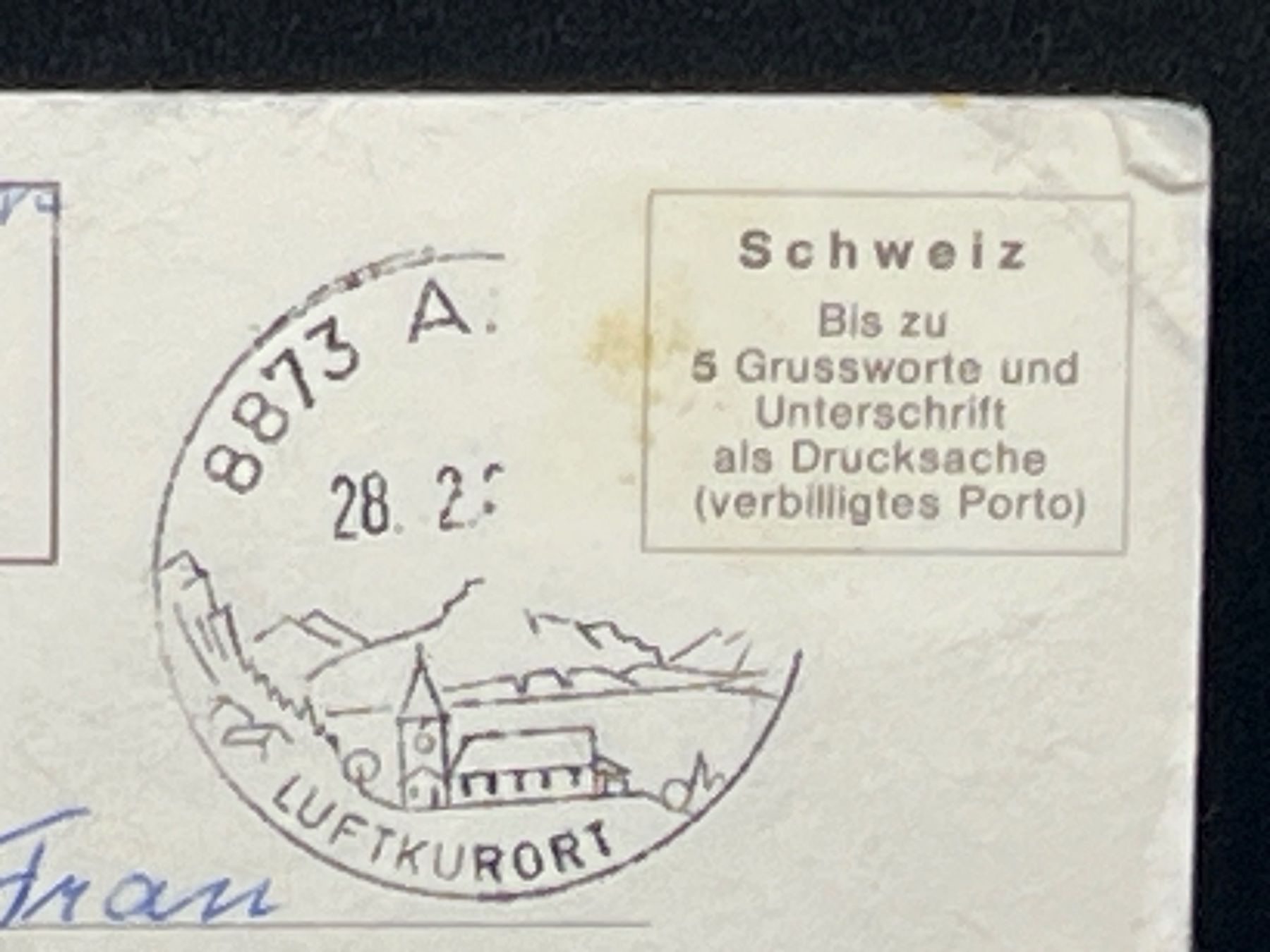 Cartoline postali: Ansichtskarte: Kurhaus Bergruh, Amden – Usato da Widnau venduto da Brusi9 1