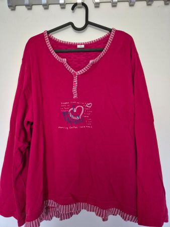 rotes Schlafshirt Gr. M,