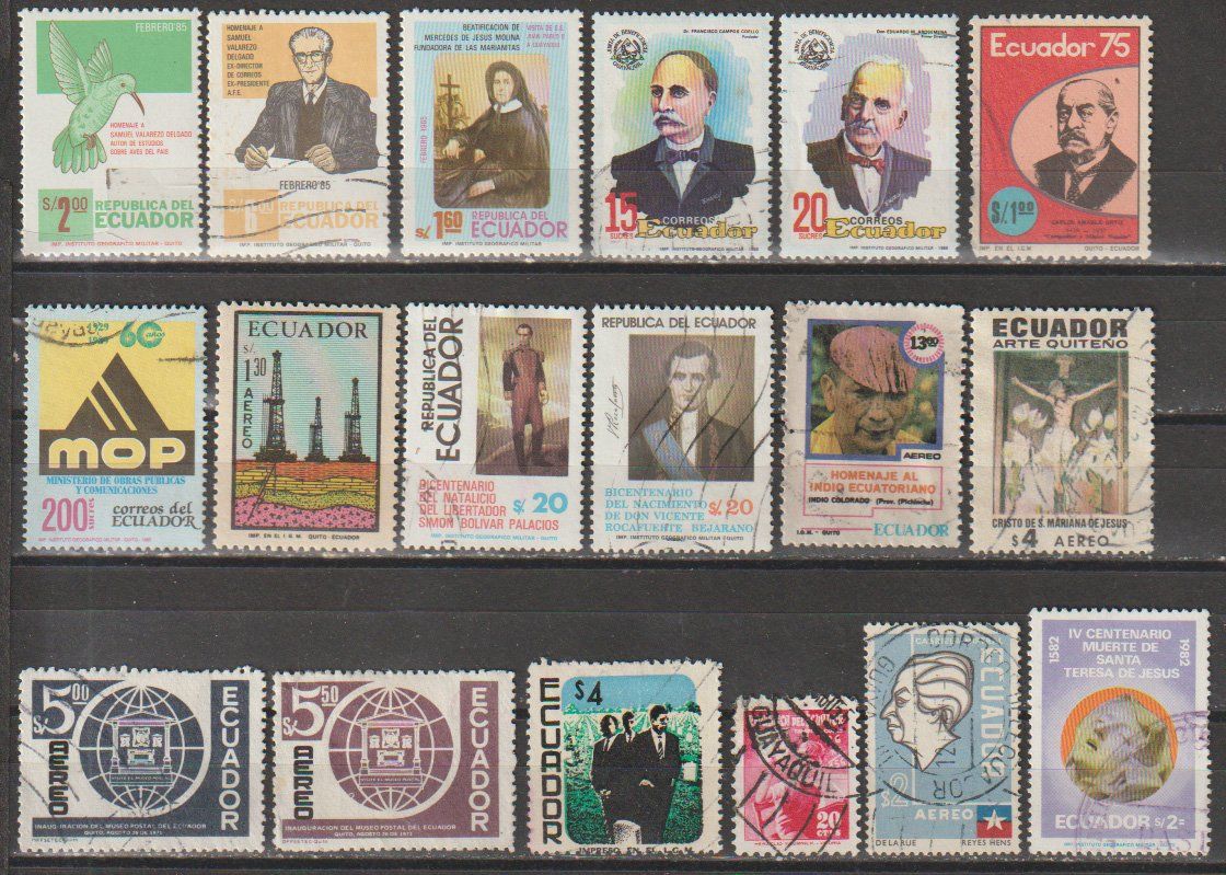 Alle Briefmarken: Équateur Collection – Gebraucht aus Crans-Montana von kira56