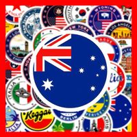 50 tlg Stickerset Aufkleber Städte Länder Wahrzeichen reisen