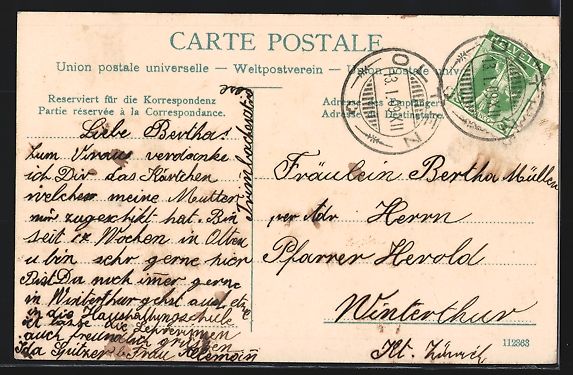 Cartoline postali: Olten, Teilansicht mit Brücken und Berg – Usato da Berlin venduto da bartko-reher 1