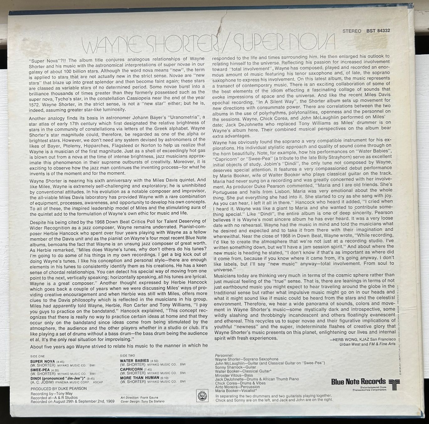 Vinyles: Wayne Shorter Super Nova  Blue Note LP – D'occasion à Lausanne par Pask1 1