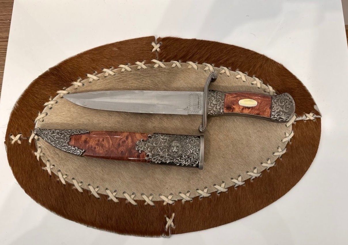Posate: Couteau de chasse décoratif exceptionnel – Usato da Vaux-sur-Morges venduto da GothamCity 1