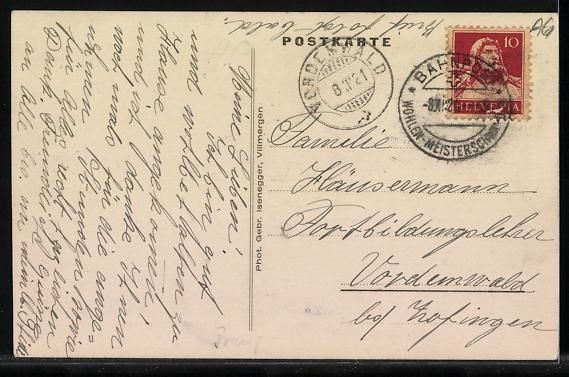 Cartes postales: AK Villmergen, Teilansicht, 1921 – D'occasion à Berlin par bartko-reher 1