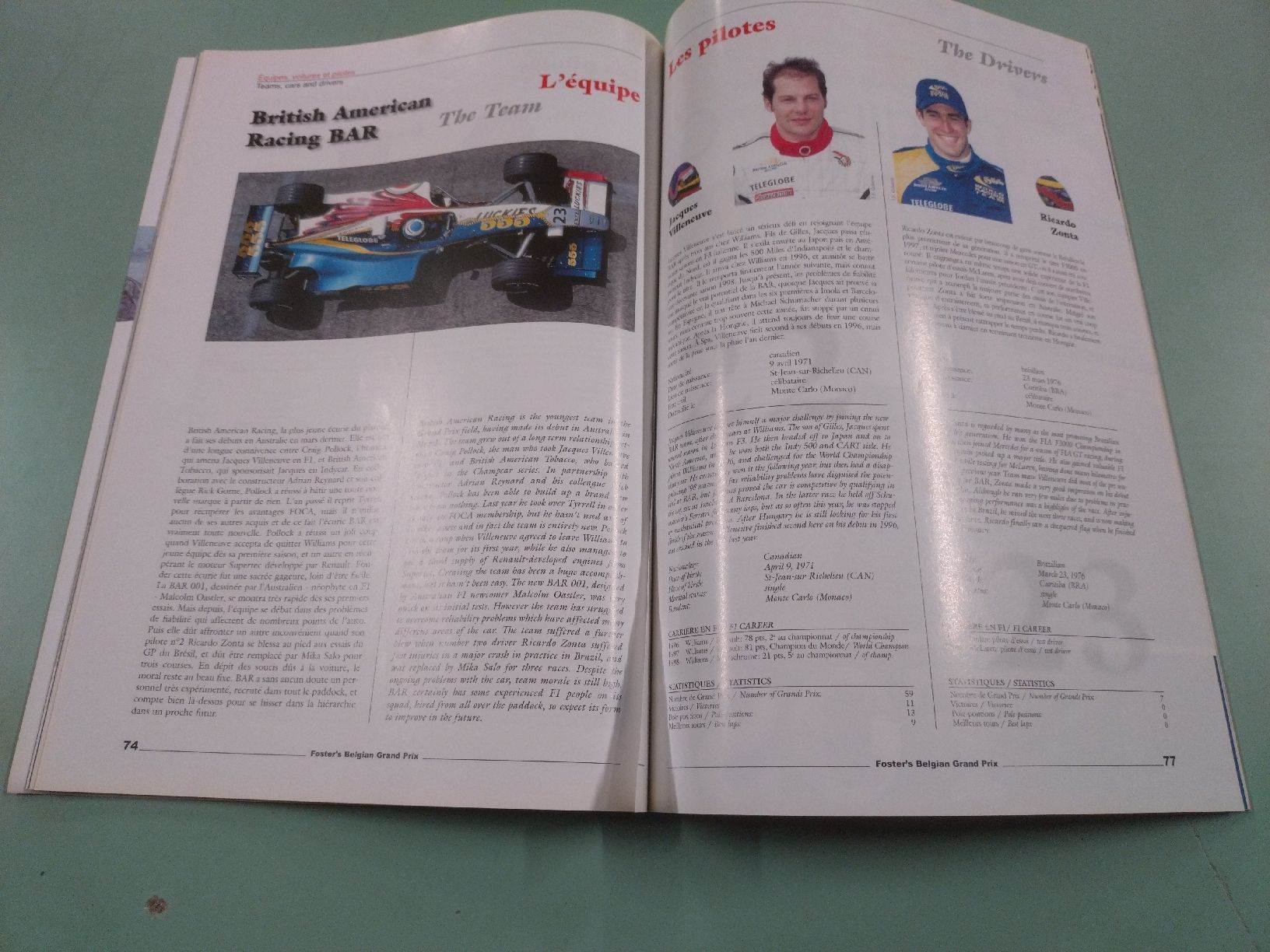 Libri: F1 Foster's Grand Prix Belgique 1999 - Programme – Difettoso da Farvagny-le-Grand venduto da LaCaverne 9