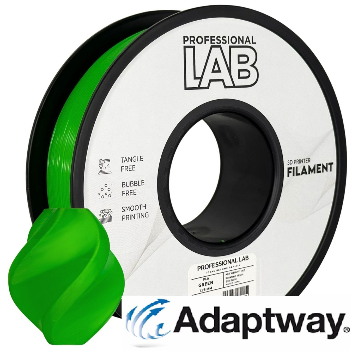 Stampanti 3D: PLA 1.75 mm, 1 kg, grün – Nuovo e nell'imballaggio originale da Anglikon venduto da Adaptway