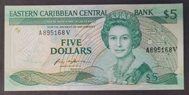 5 DOLLARS / OSTKARIBIK (S.Vincent) ND (1985-88) (BANKFRISCH)