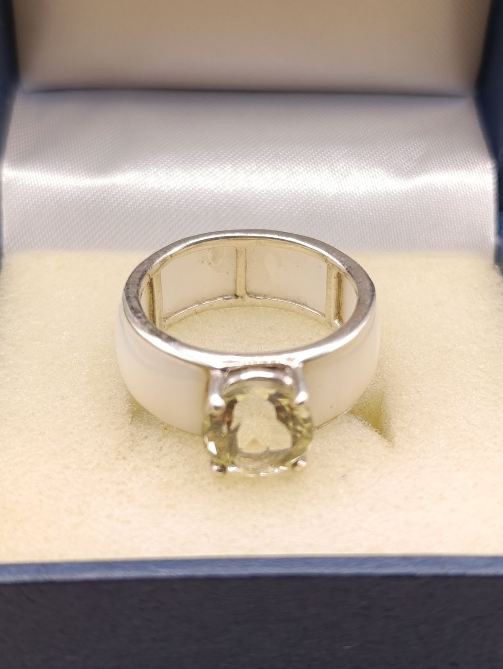 Anelli: Vintage 925er Silber seltene Ring Perlmutt Citrin Top – Usato da Steffisburg venduto da 1.Schmuckschatulle 5