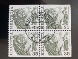 Schweiz 1984 MH-Blatt Gansabhauet 1.Tag-Ortsstempel Sursee