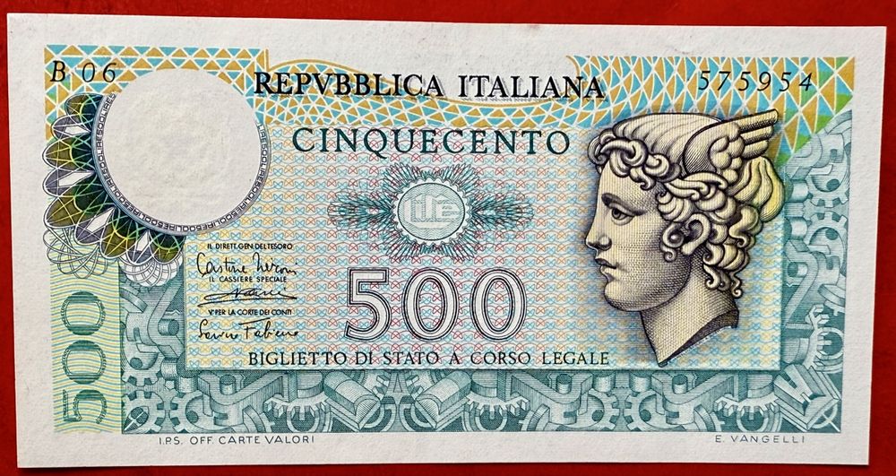 500 Lire 1974 Italien Banknote Bankfrisch (Gebraucht) in Langrickenbach ...