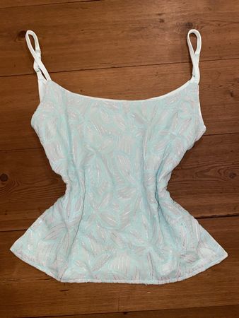 Teal sequin top