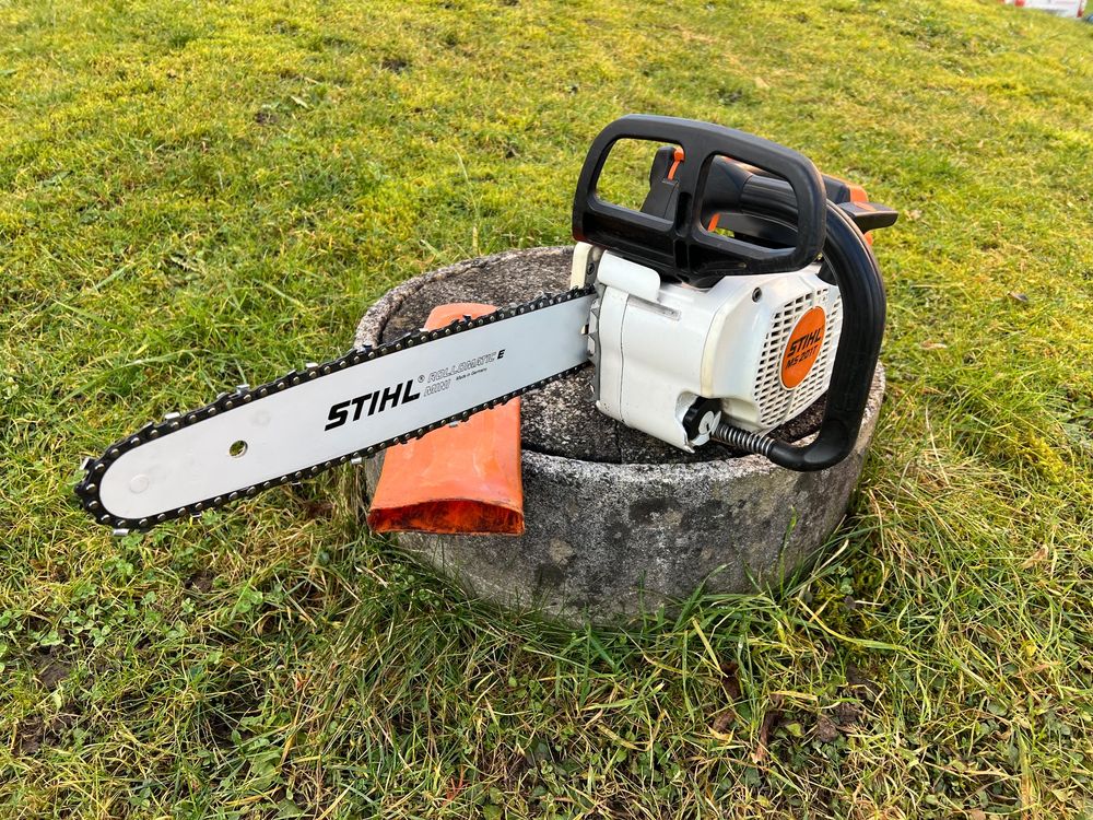 Schwert Für Motorsägen 38 Cm 35cm Sägenspezi Schwert-Set Für Stihl MS 201/T – Inkl. 2 Vollmeißelketten, 3/8P 50TG 1,3mm 35cm Schwert