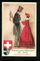 Aarau, Schützenfest 1924, Mann mit gesc