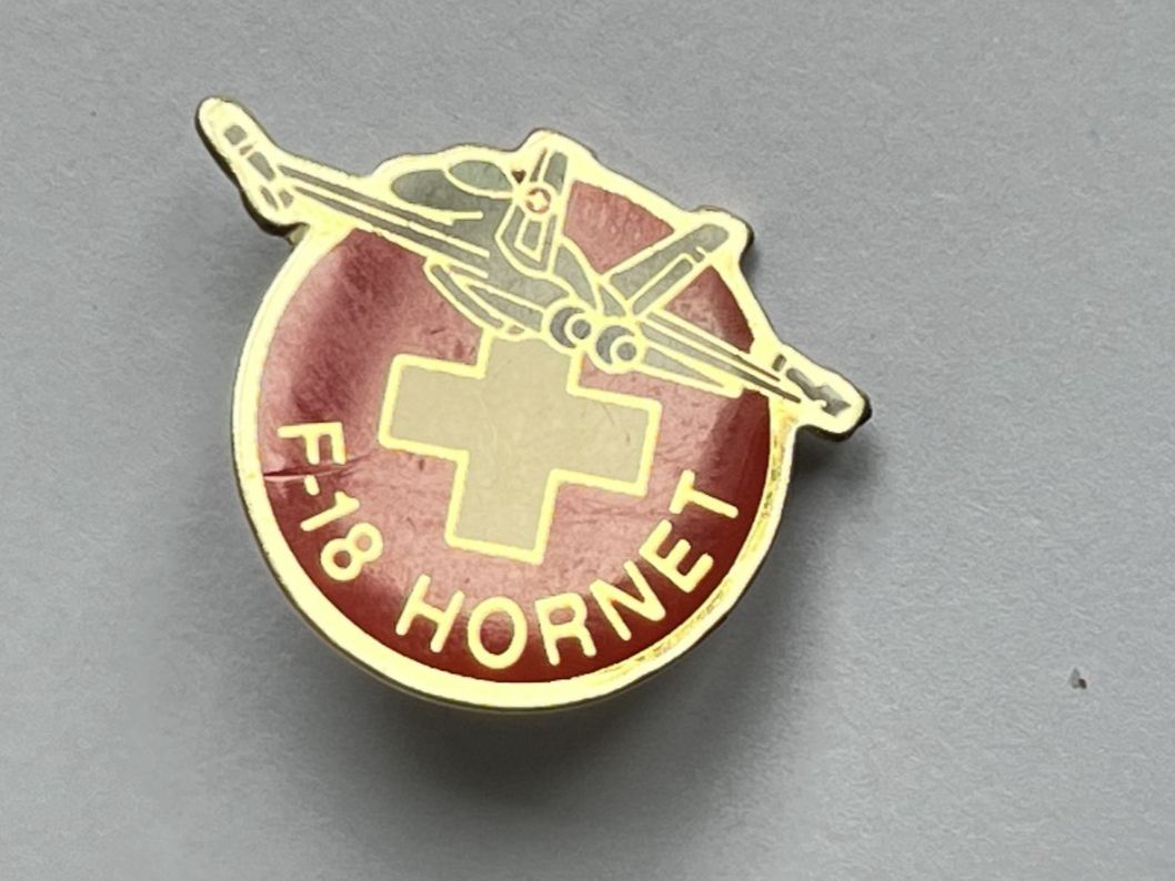 Schweizer Armee Placchette & Badge: 2 Pin Sammlung Schweizer Armee Hornet – Usato da Kriens venduto da TSCH1 1
