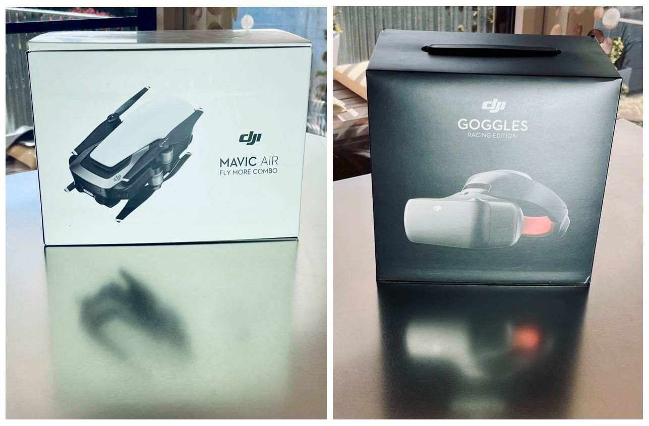 DJI VR Brille: DJI Mavic Air Fly More Combo mit Goggles Racing Edition – Neu (gemäss Beschreibung) aus Pfäffikon ZH von Agsell