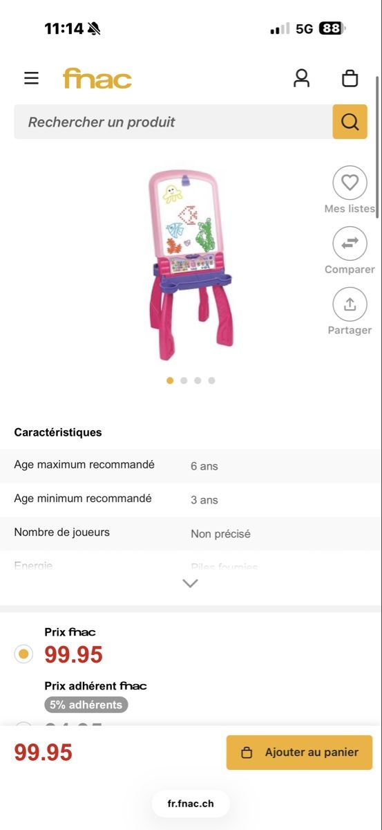 Cavalletti: Chevalet VTech rose – Usato da Sierre venduto da maeleris