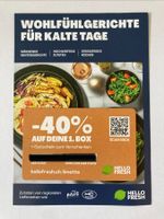 HELLO FRESH Gutschein / 40% Rabatt auf 1. Box