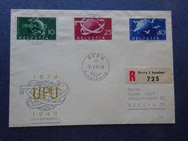 1949 Z-Nr.294-296 FDC mit ET-Voll  BERN