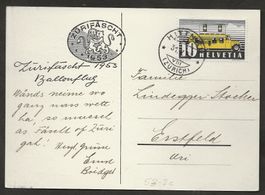 Ballon 1953 Zürich Dübendorf Luftpost