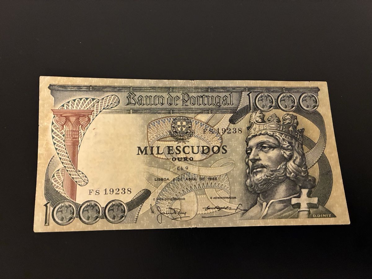 Banknoten: 1000$00 1965 selten – Gebraucht aus Dällikon von Woldbanknoten 1