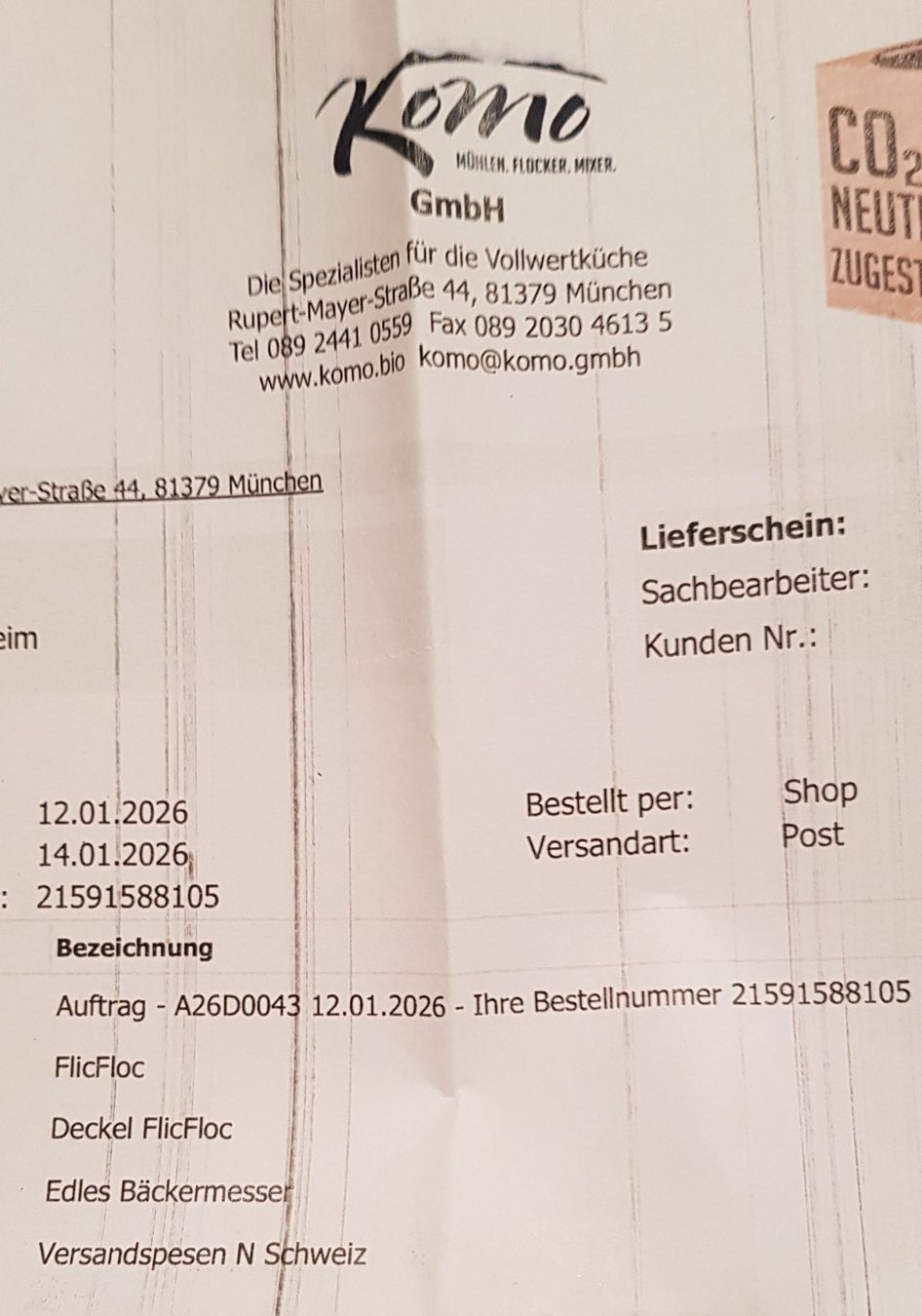 Komo Elettrodomestici da cucina: Flocker von Komo - FlicFloc Original, neu – Nuovo (secondo la descrizione) da Unterstammheim venduto da jayceedee 1