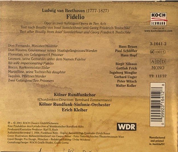 CDs: Beethoven - Fidelio (Birgit Nilsson / Erich Kleiber) – Gebraucht aus Grüningen von azulamarillo 1