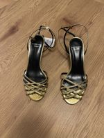 Massimo Dutti Gold Heels, Size 36