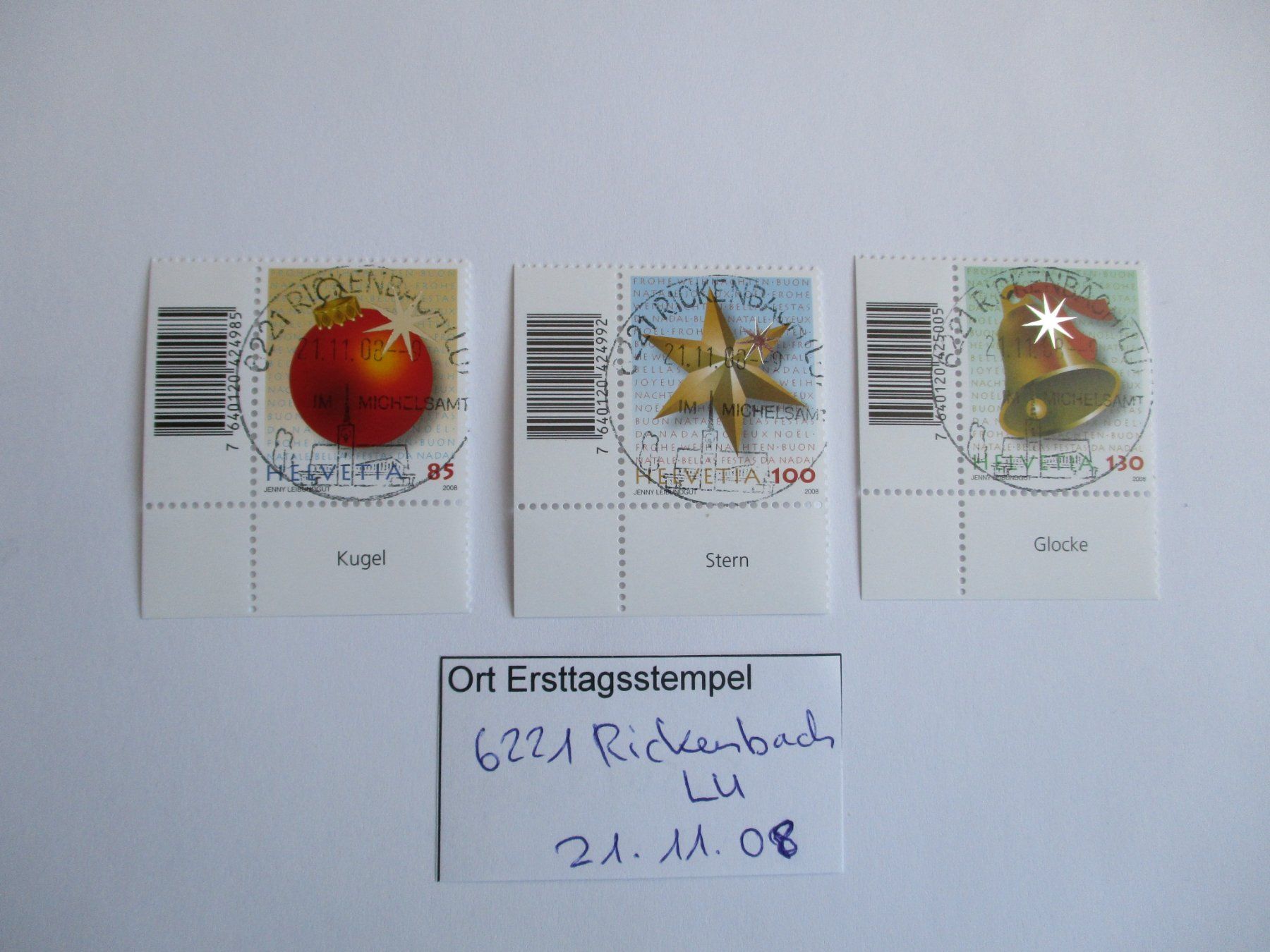 Tous les timbres: Voll Ort Ersttagsstempel 6221 Rickenbach LU – D'occasion à Langnau b. Reiden par Aktuell88