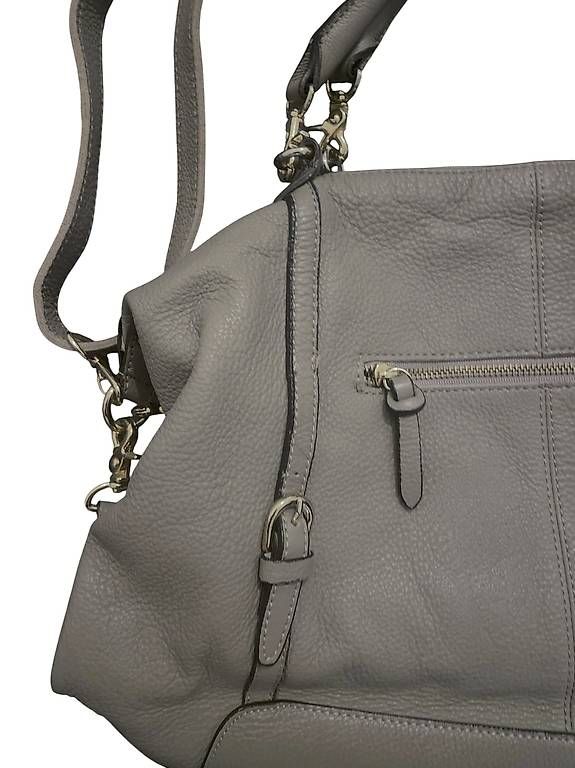 Taschen für Damen: grey leather handbag vvselect – Gebraucht aus Zürich von deflipper 3