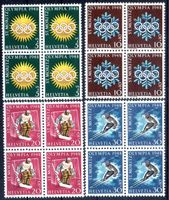 SERIE ST. MORITZ 4ERBLÖCKE ** POSTFRISCH ** EV110