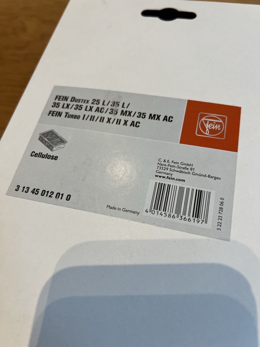 Autres articles pour la maison: Neuer FEIN Filter Dustex Flachfaltenfilter – Neuf avec emballage d'origine à Wettingen par riffrack
