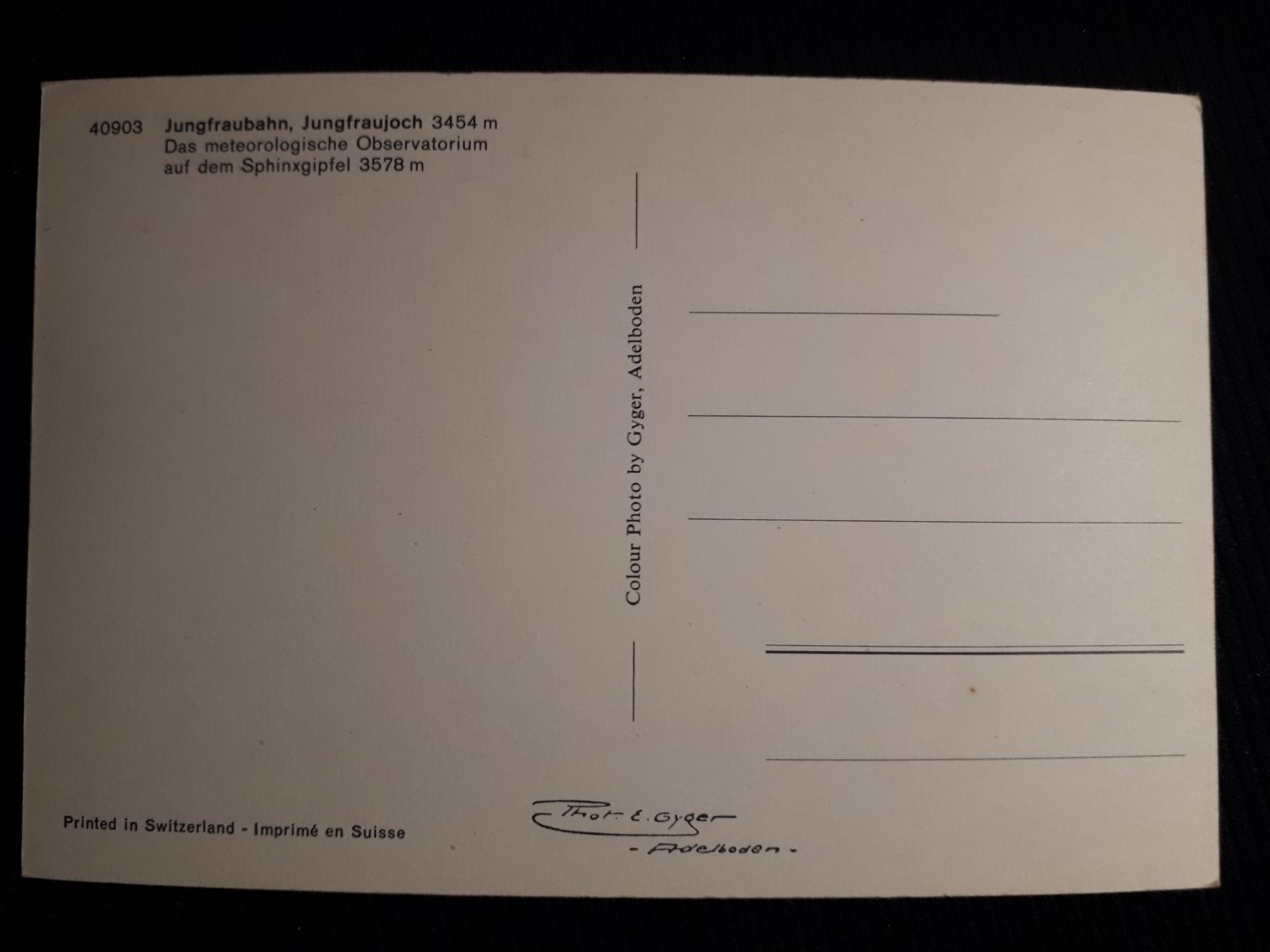 Cartoline postali: JUNGFRAUBAHN - JUNGFRAUJOCH – Usato da Ponto Valentino venduto da giorgia06 1