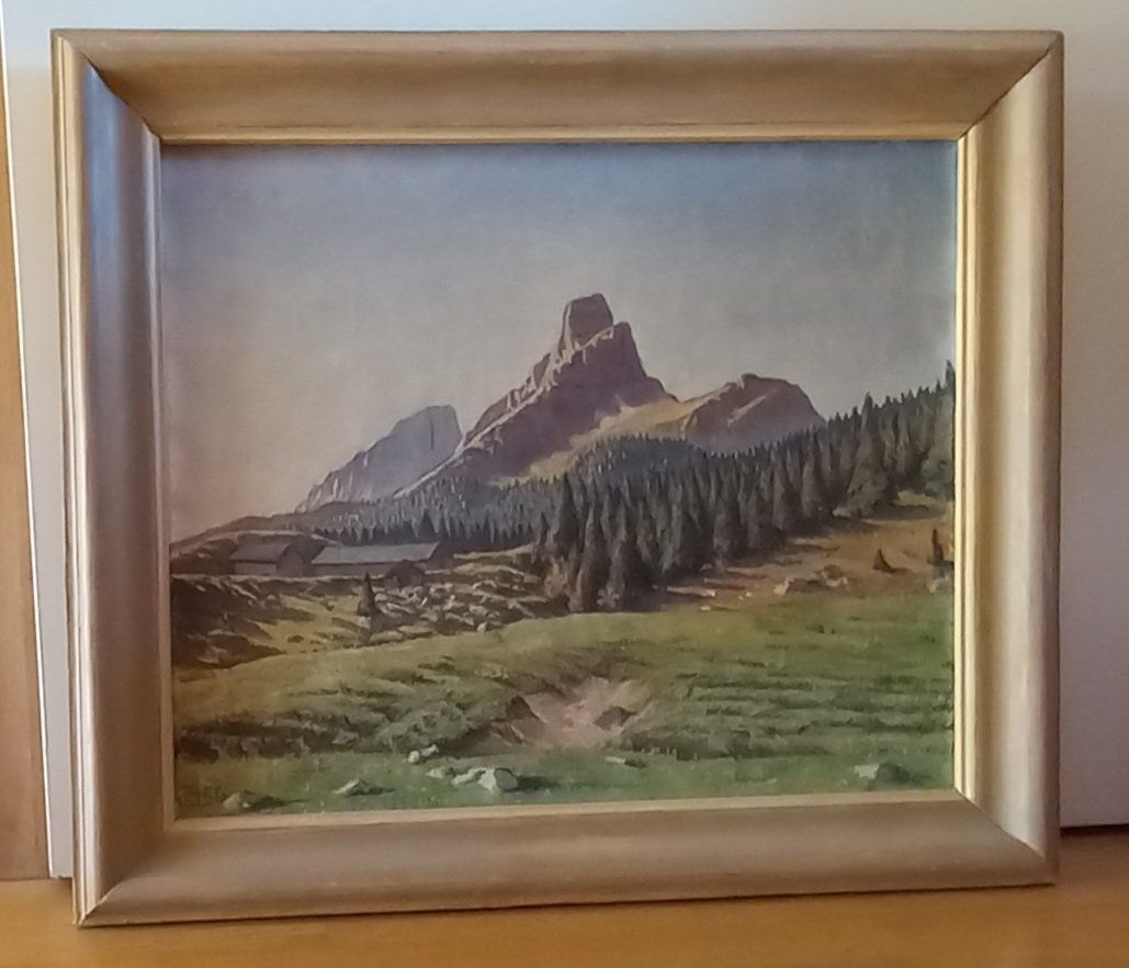 Gemälde: Gemälde Berglandschaft Braunwald GL – Gebraucht aus Linthal von moules1