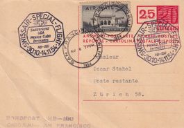 Swissair Amerikaflug Etappe Chicago - San Francisco 1954
