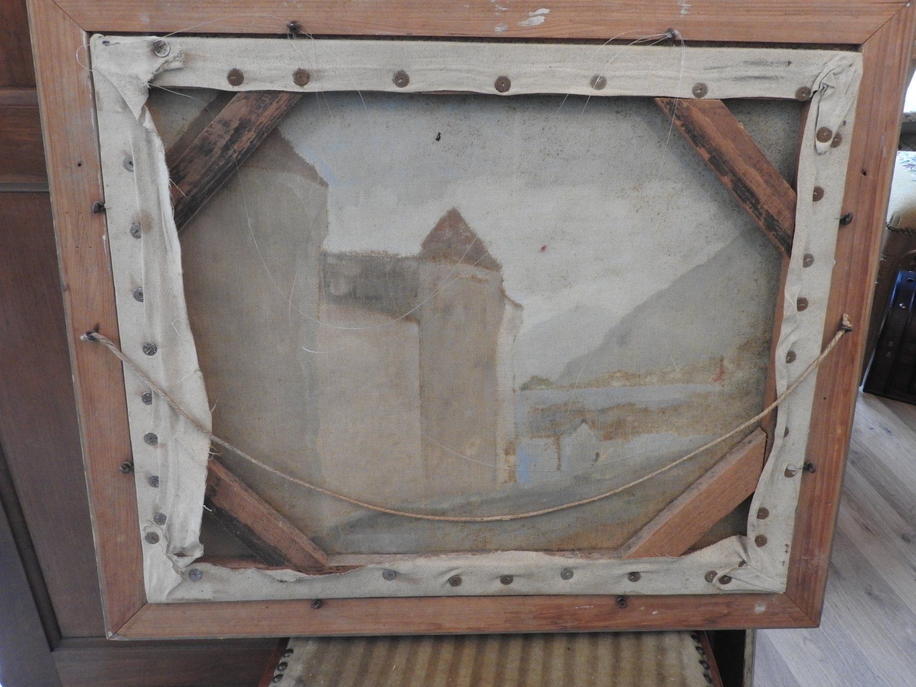 Gemälde: Oelbild - Schloss Chillon – Gebraucht aus Stetten AG von Brissago25 2