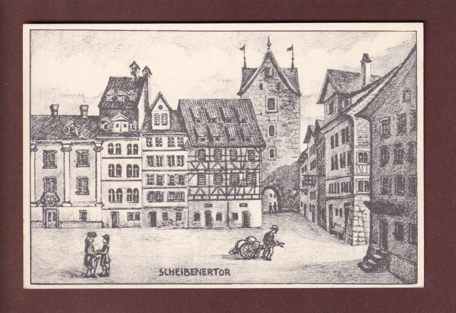 Cartoline postali: ST. GALLEN - Scheibenertor – Usato da Pully venduto da nicecards
