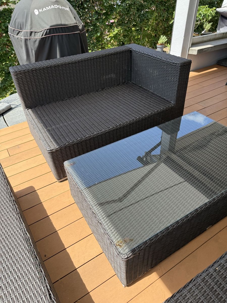 Viplounge Set di tavolo e panche: Gartenlounge Polster-Set beige VIPLOUNGE – Usato da Meggen venduto da Stevan2 5
