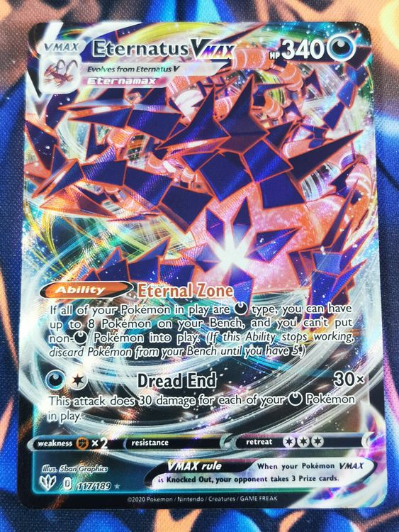 Pokémon Einzelkarte ETERNATUS VMAX 117/189 – Aus Der Serie Darkness Ablaze