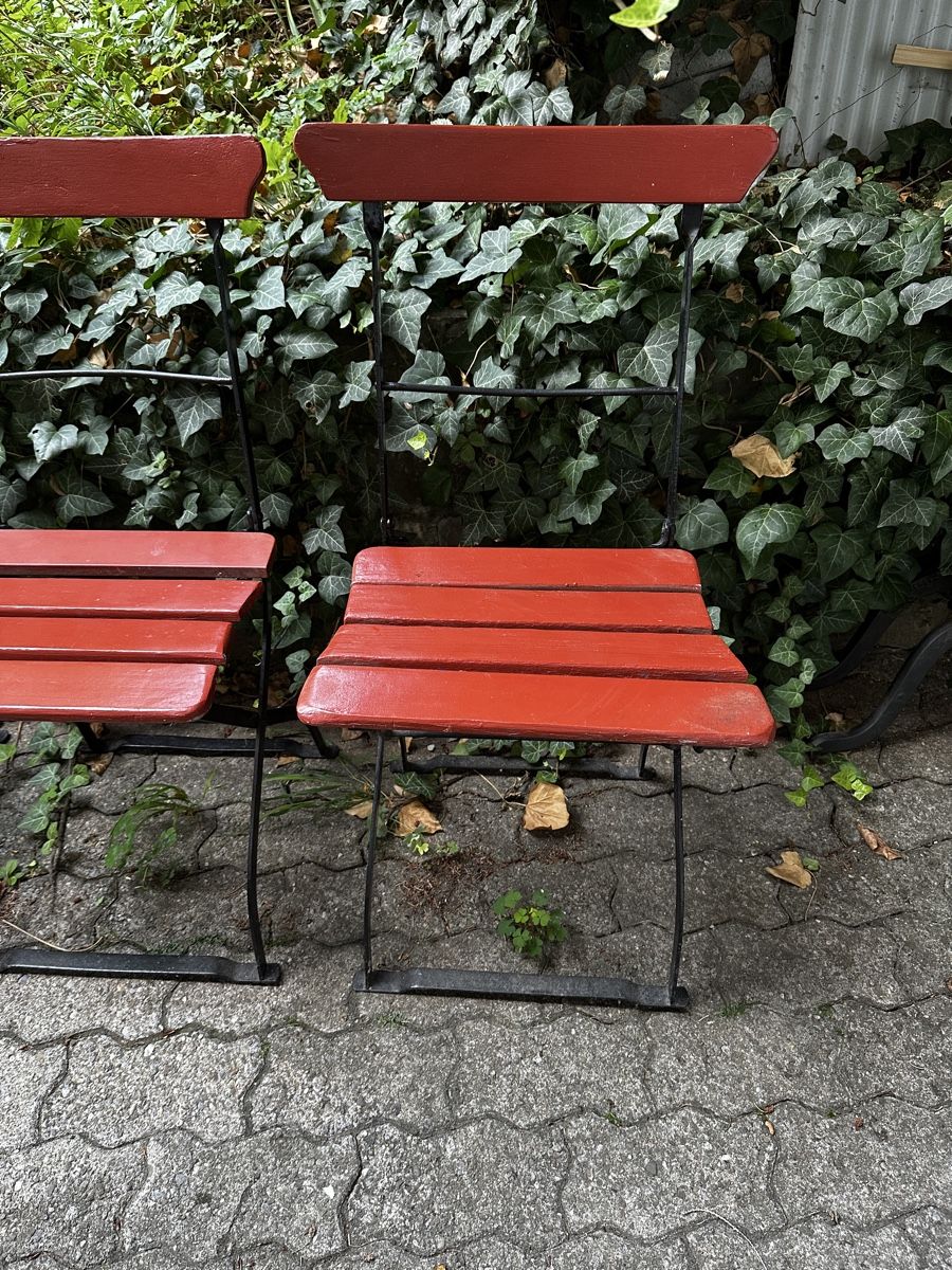 Sedie: 4 Klappstühle Metall / Holz – Usato da Frutigen venduto da Huga1718 2